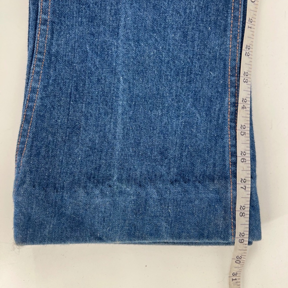 Vintage Big Yank High Waisted Flare Leg Jeans Dark Wash Denim 26x29.5in Western - Picture 9 of 12